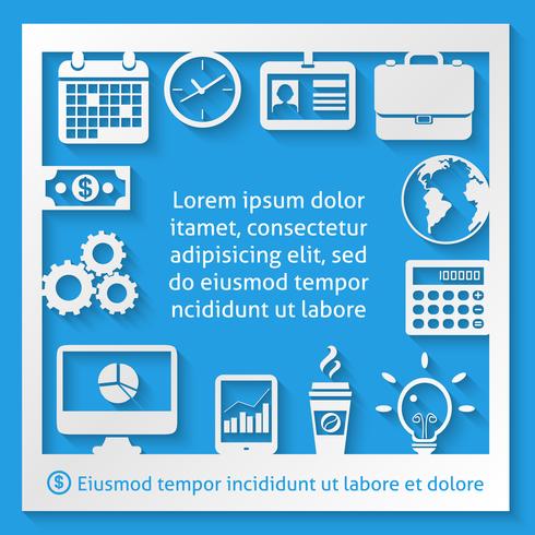 Business paper frame vector