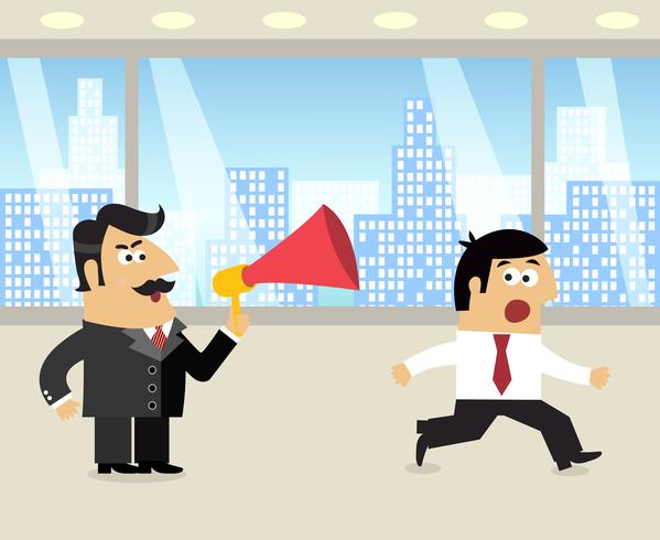 Boss and employee scene vector