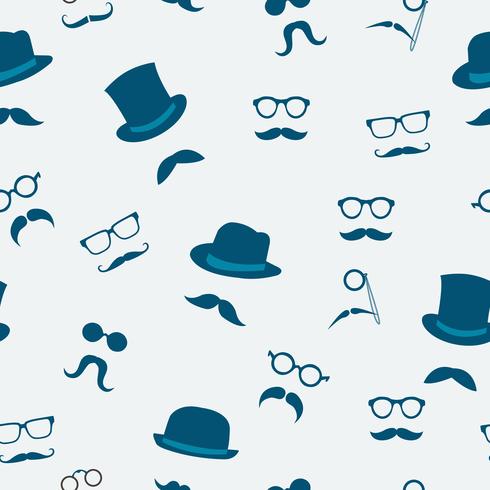 Mustache seamless pattern vector