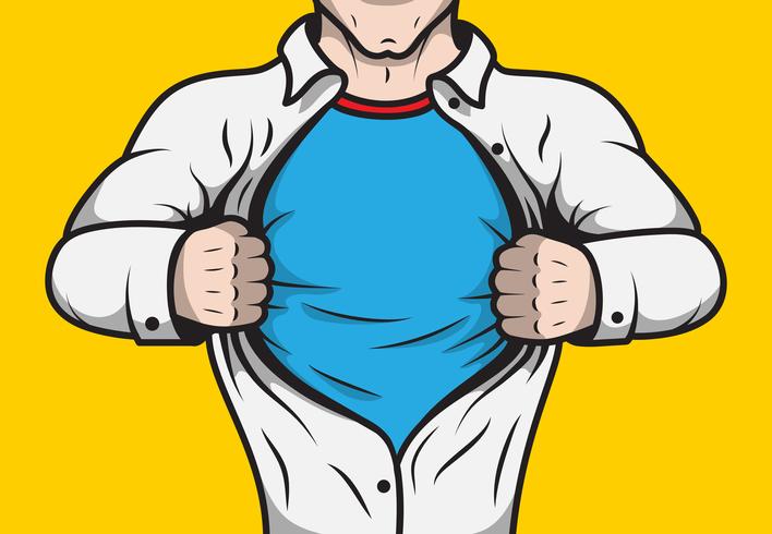 Disguised comic book superhero vector