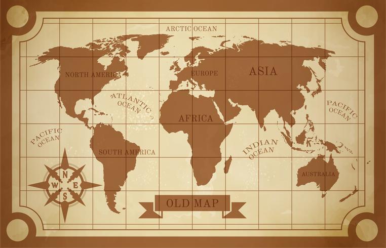 Old Map Illustration vector