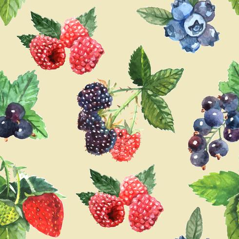 Berry Seamless Pattern vector