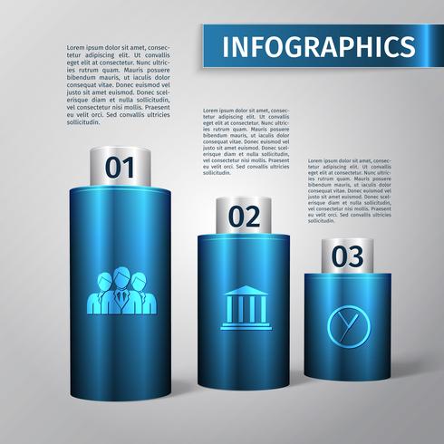 Infografía 3d plantilla vector