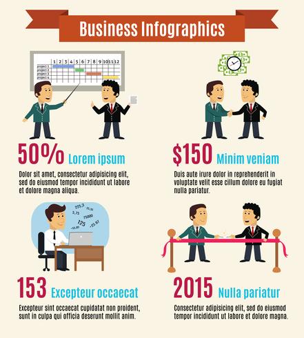 Conjunto de infografía de negocios vector