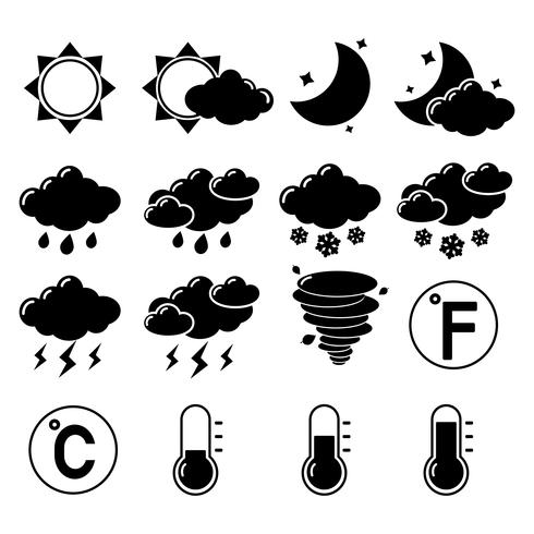 Conjunto de iconos de clima vector