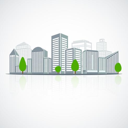 Building landscape emblem vector