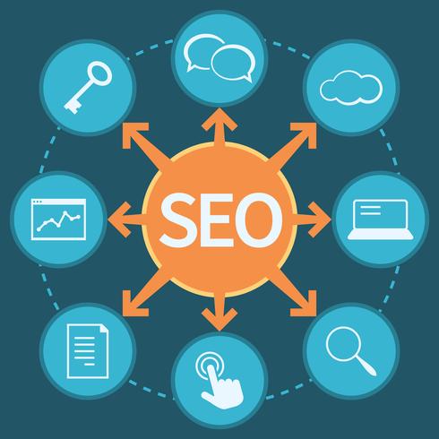 SEO marketing concept vector
