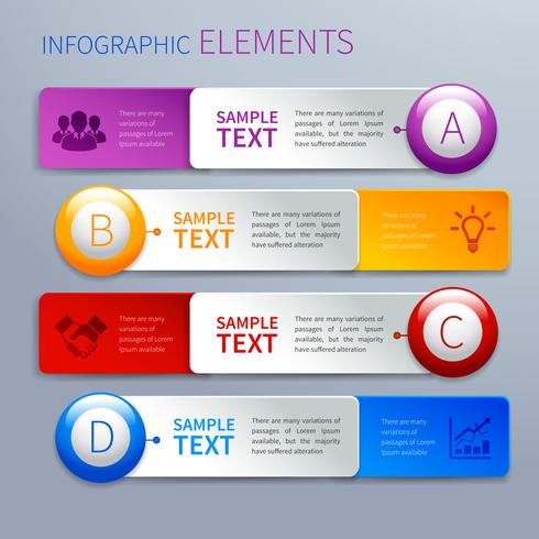 Paper infographics option banners vector