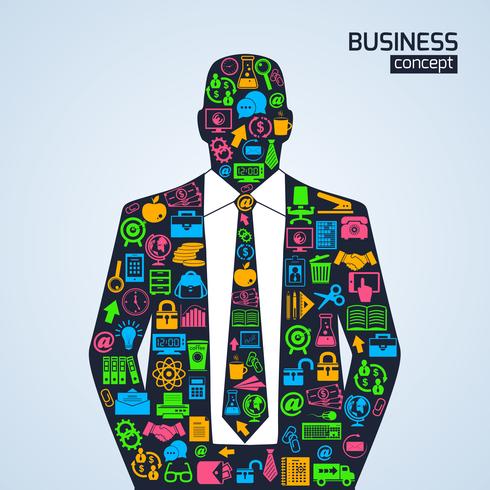 Business concept icons person vector