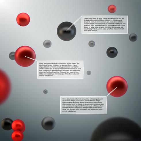 Abstract 3d spheres infographics vector