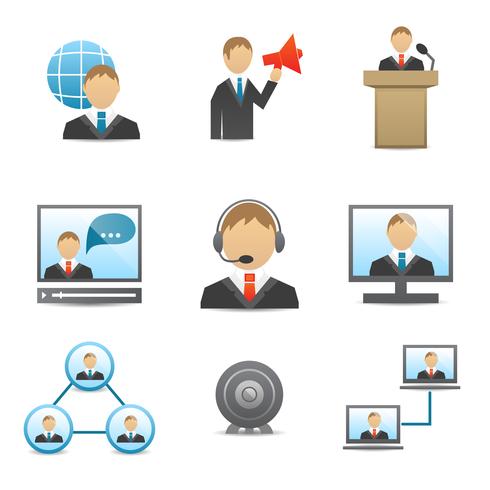 Business People Icons Set vector