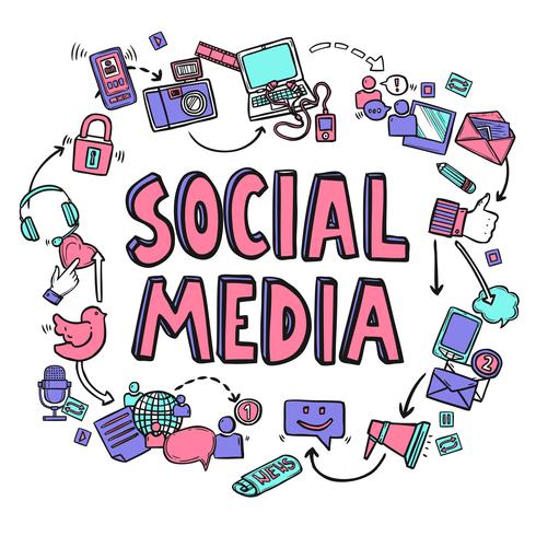 Social Media Design Concept vector