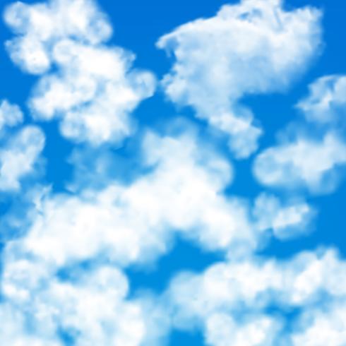 Sky clouds seamless pattern vector