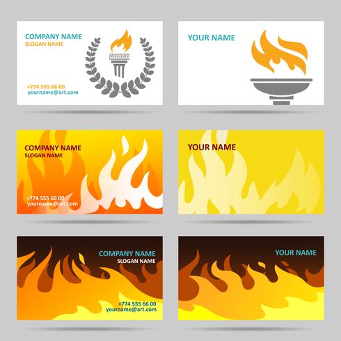 Business card fire vector