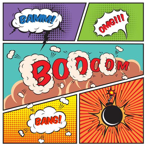 Comic speech bubbles vector