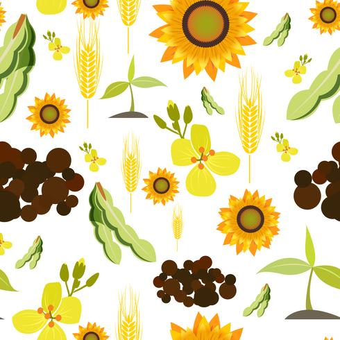 Agriculture seamless pattern vector