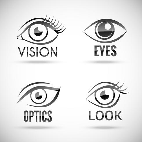 Eyes Icons Set vector