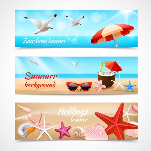 Summer holidays labels vector