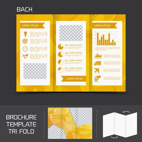 Folleto plantilla tri fold vector