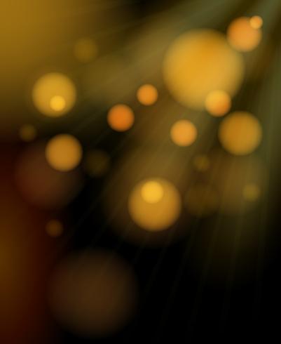 Blurred golden bubbles shimmering background vector