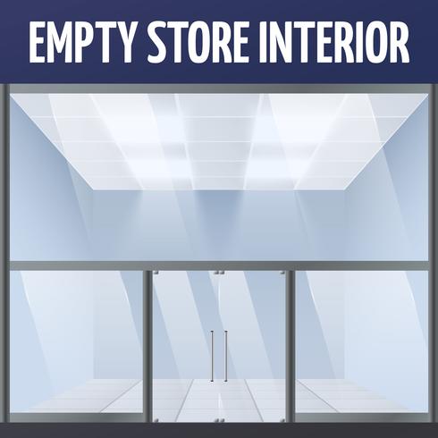 Empty store interior vector