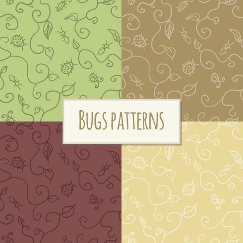 Seamless bugs pattern vector