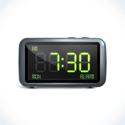 Reloj despertador digital vector