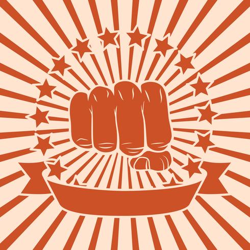 Fist comic poster vector