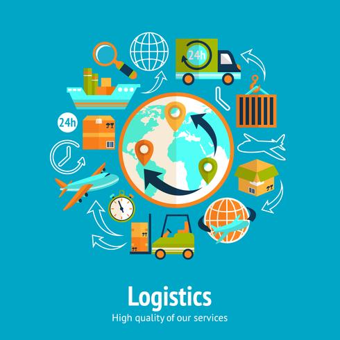 Logistic chain concept vector