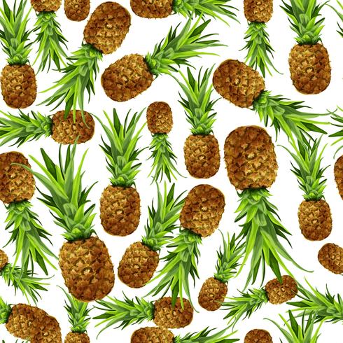 Pineapple seamless pattern vector