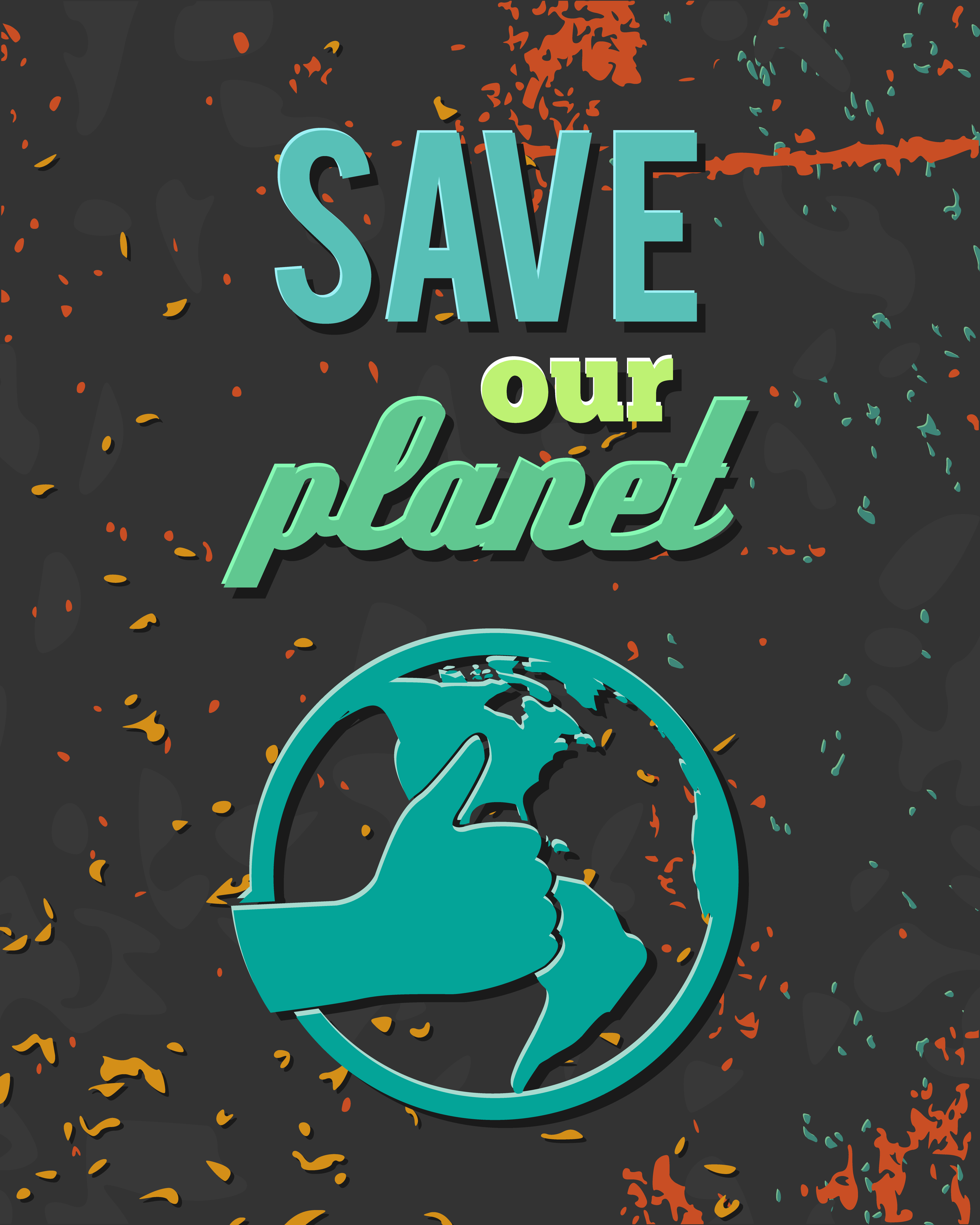 save-planet-globe-poster-460644-vector-art-at-vecteezy