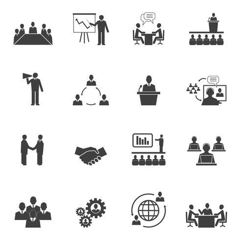 Meet People Online Icons vector