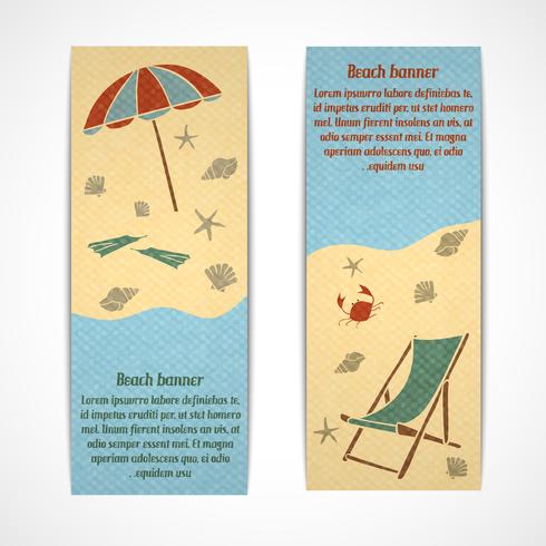 Banners de vacaciones de verano verticales vector