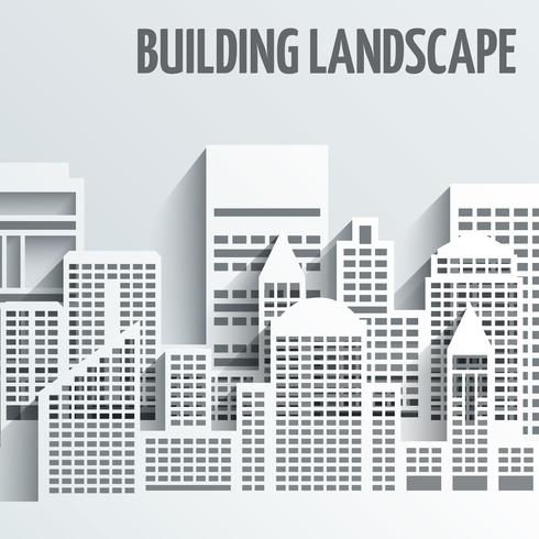 Building landscape emblem vector