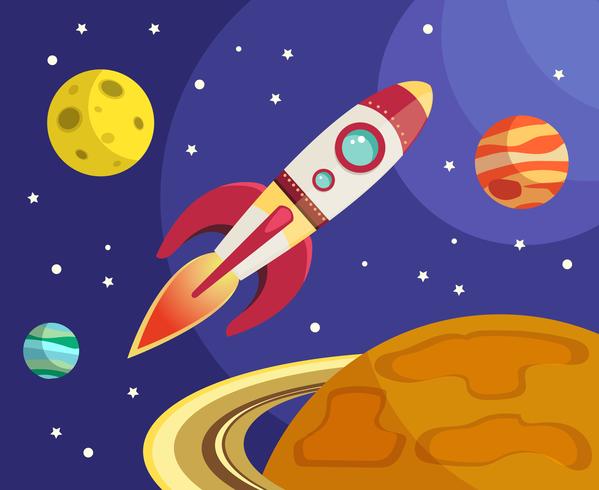 Space rocket ship flying in space 460694 Vector Art at Vecteezy Download Space rocket ship flying in space for free