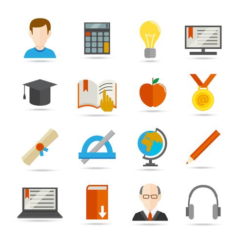 E-learning flat icon vector