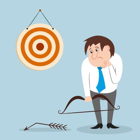 Businessman missed target vector