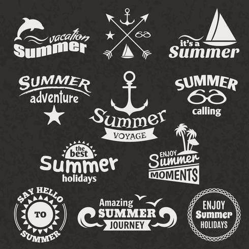 Summer element label vector