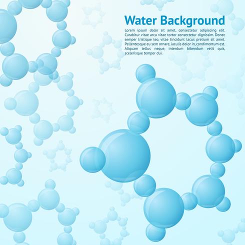 Water molecules background vector