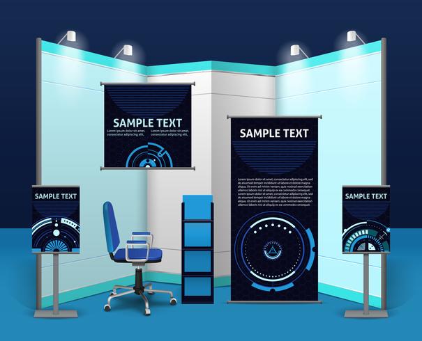 Plantilla de stand de exposición promocional vector