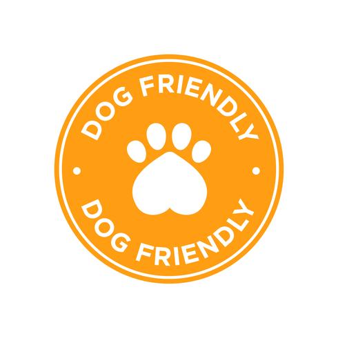Dog friendly icon vector