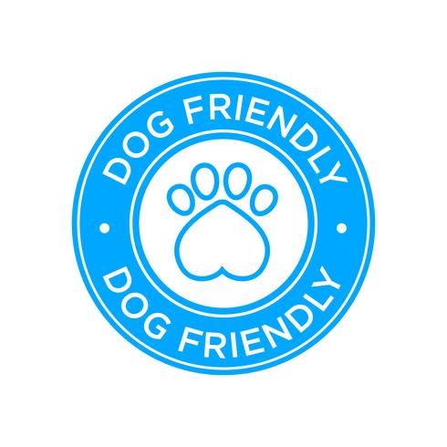 Dog friendly icon vector