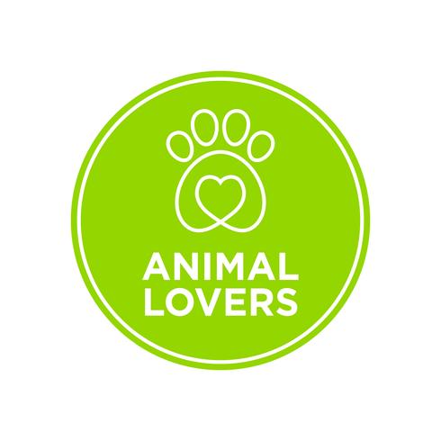 Animal lovers icon.  vector