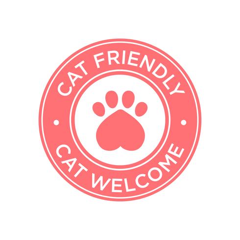 Cat friendly icon.  vector