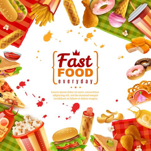 Fast Food Template vector