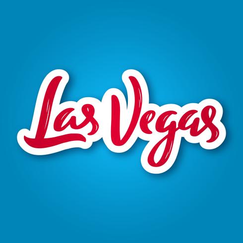 Las Vegas - frase de letras dibujadas a mano. vector