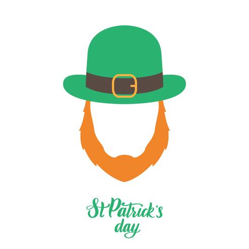 Irish Elf With Red Beard And Green Hat St Patrick S Day