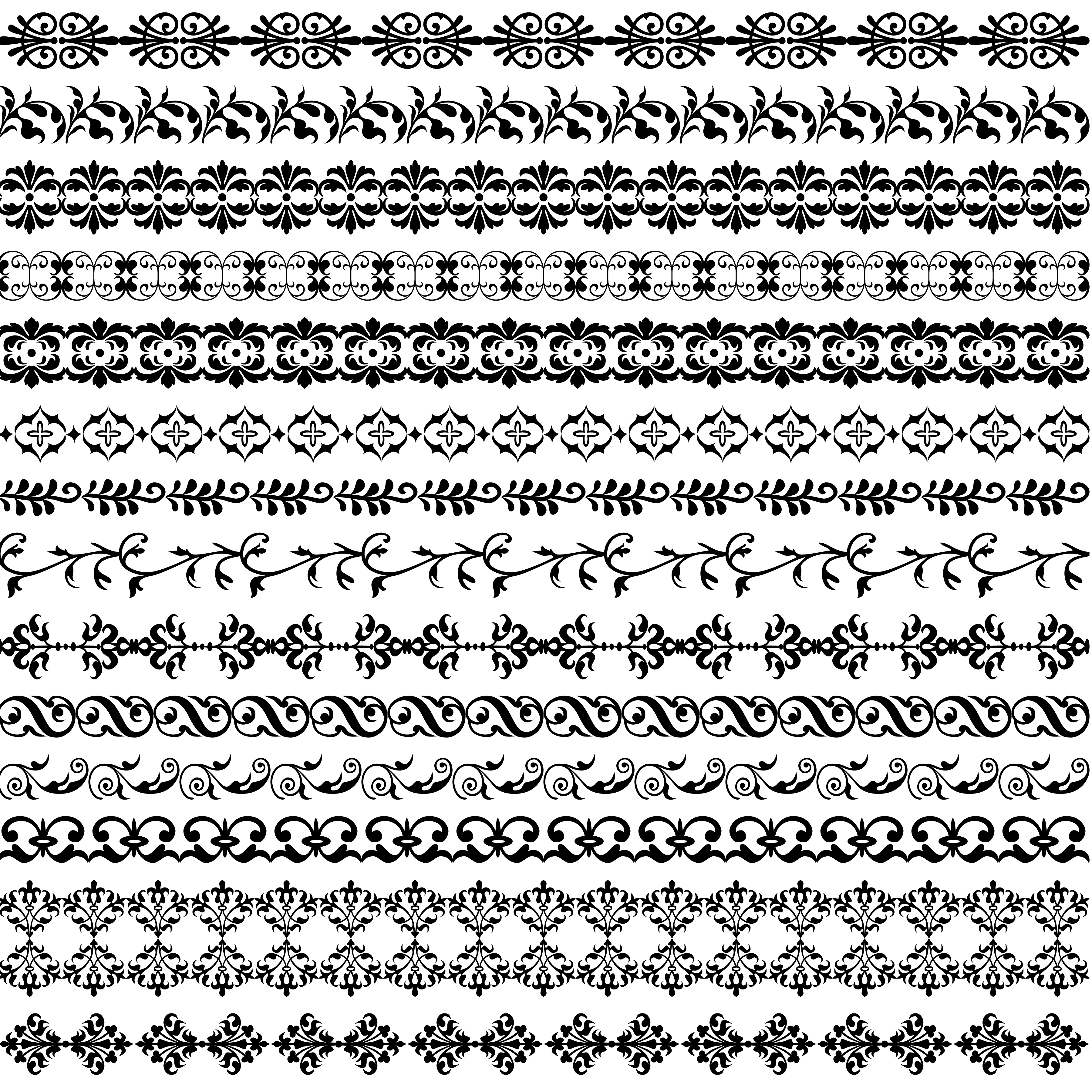 Download black ornate border pattern - Download Free Vectors ...