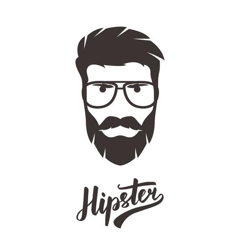 Retrato de hipster en copas. Hombre elegante vector