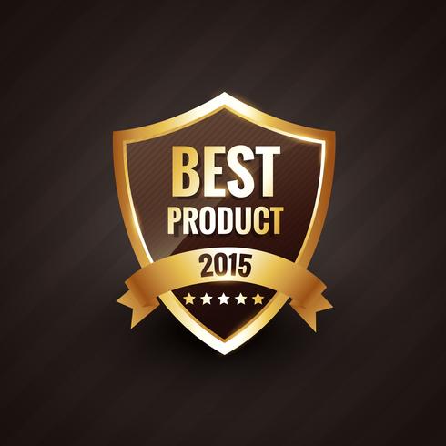 best product of 2015 vector golden label design badge